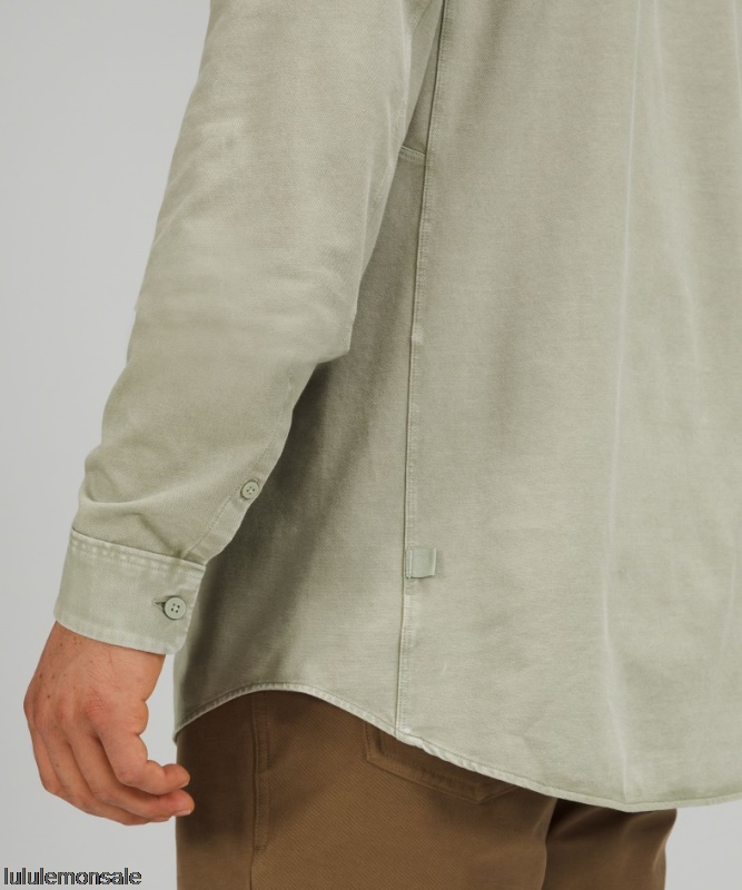 Lululemon Verkauf DELULU612 | Commission Langarmshirt Green Farn